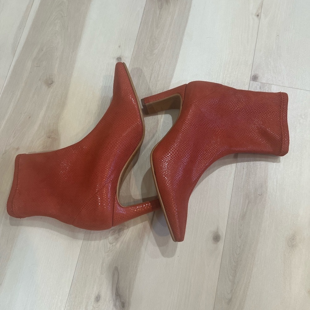 Intentionally Blank Sienna Snakeskin-embossed Ankle Boots NWT. Made in Spain.